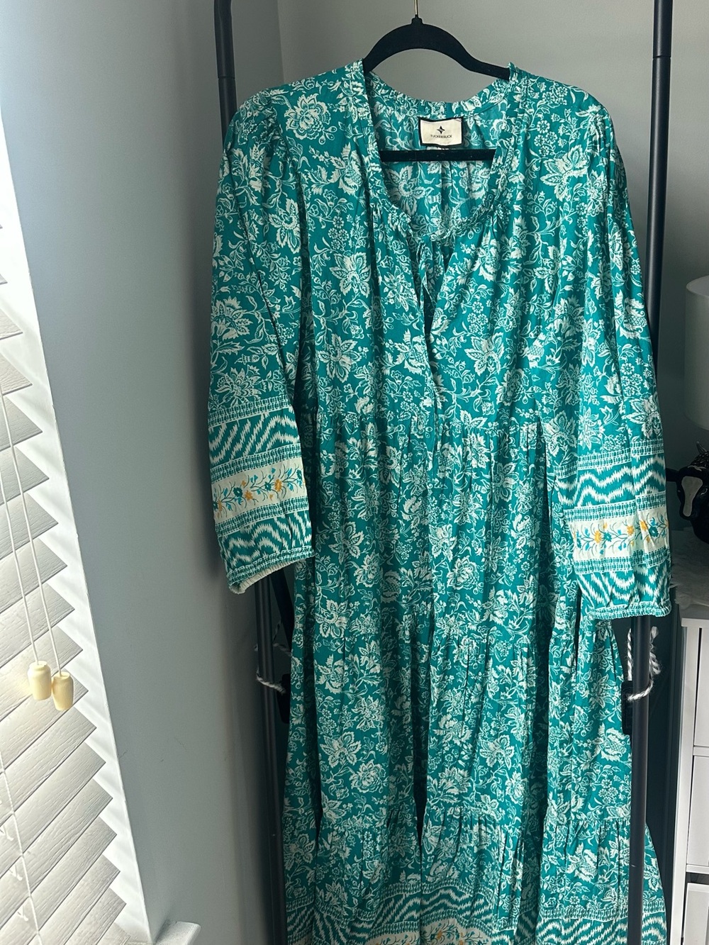 Tuckernuck Teal and White Floral Dress
